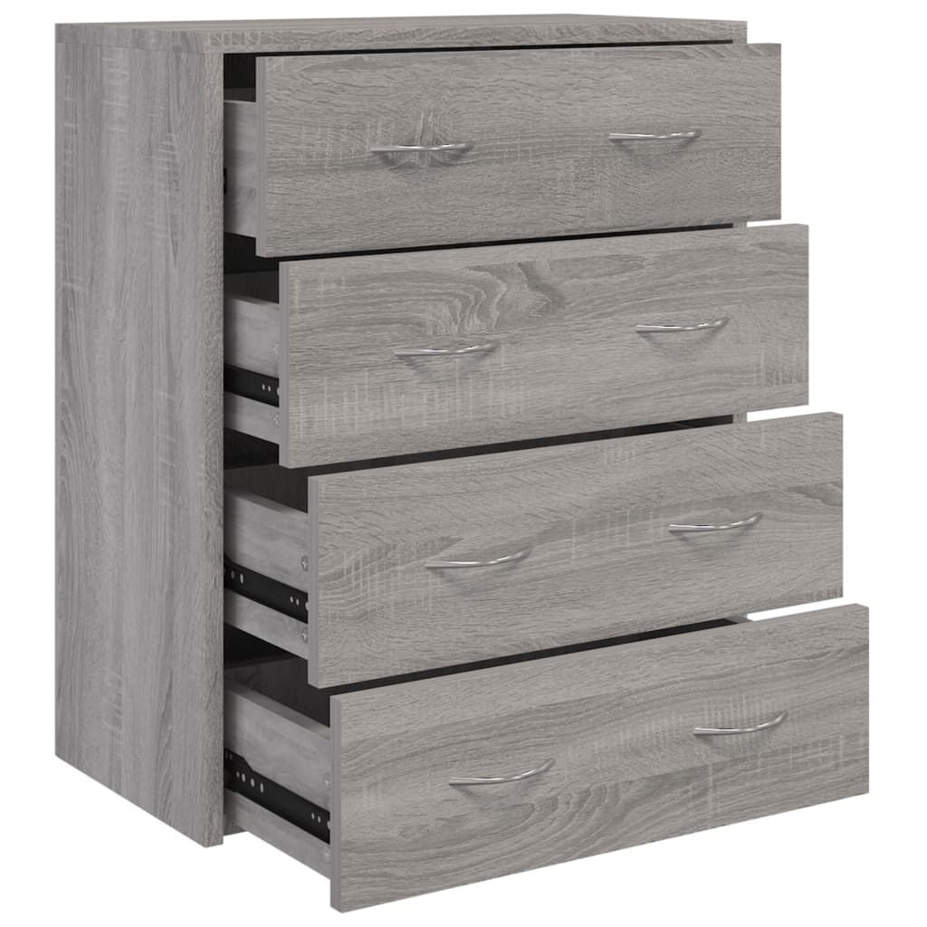 Kommode Mit 4 Schubladen 60×30,5×71 Cm Weiß