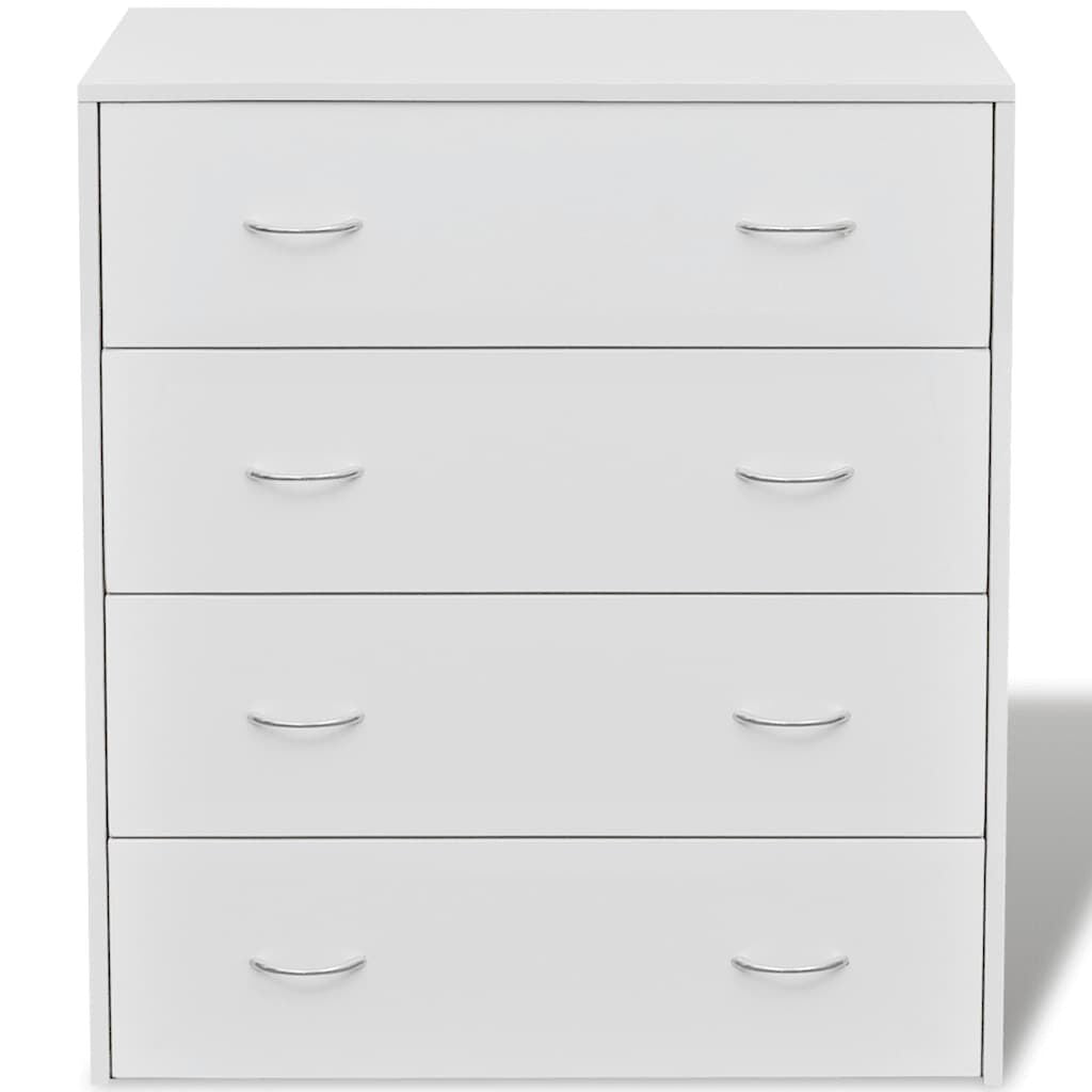 Kommode Mit 4 Schubladen 60×30,5×71 Cm Weiß