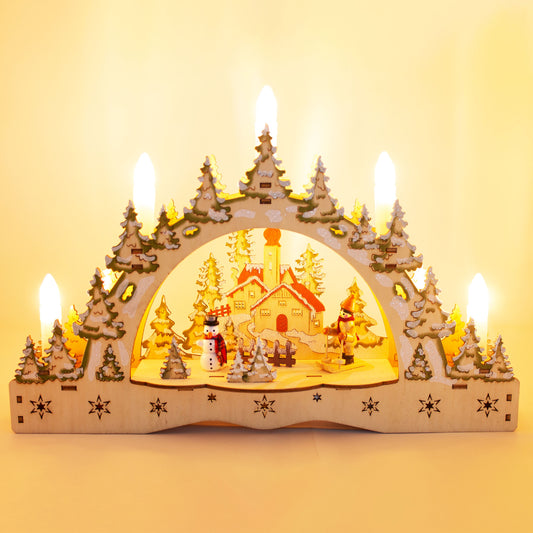 Schwibbogen Kerzenbogen Lichterbogen Led-Beleuchtun