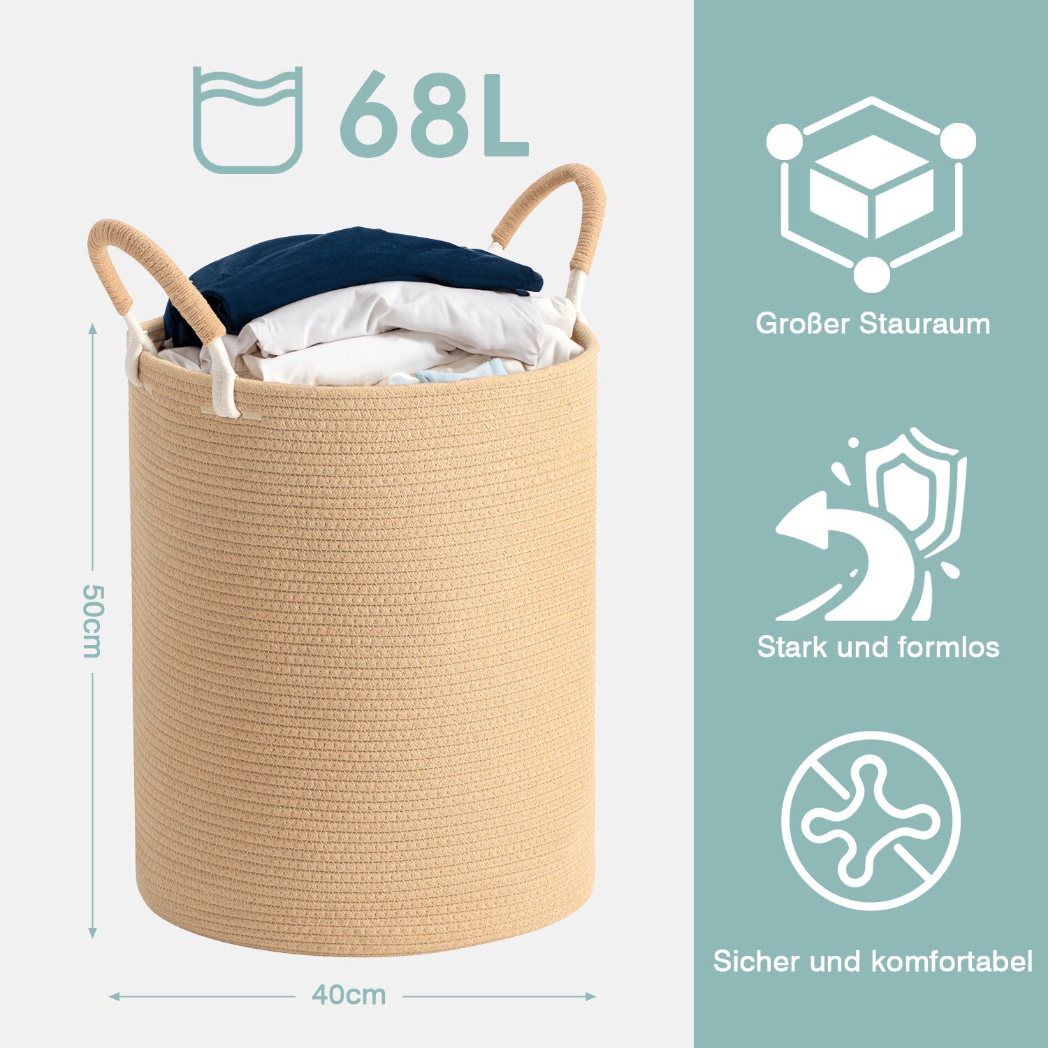 Wäschesack Wäschesammler Fächer Wäschebox Wäschetrenner Wäschesortiere