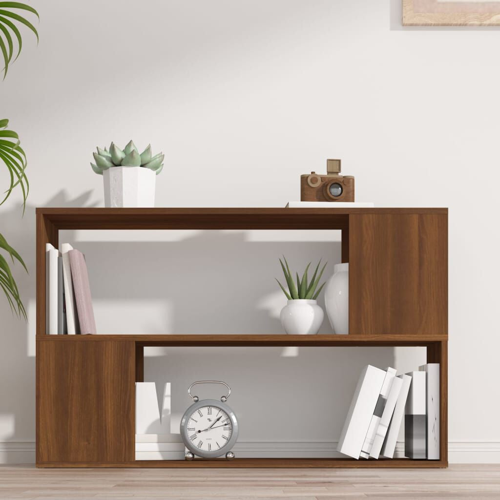 Bücherregal Braun Eichen-Optik 100X24X63 Cm Holzwerkstoff