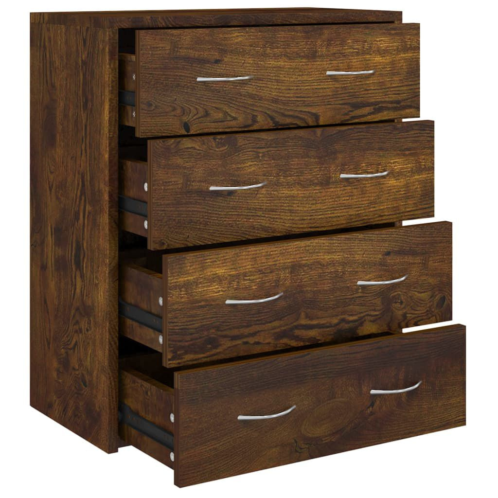 Kommode Mit 4 Schubladen 60×30,5×71 Cm Weiß