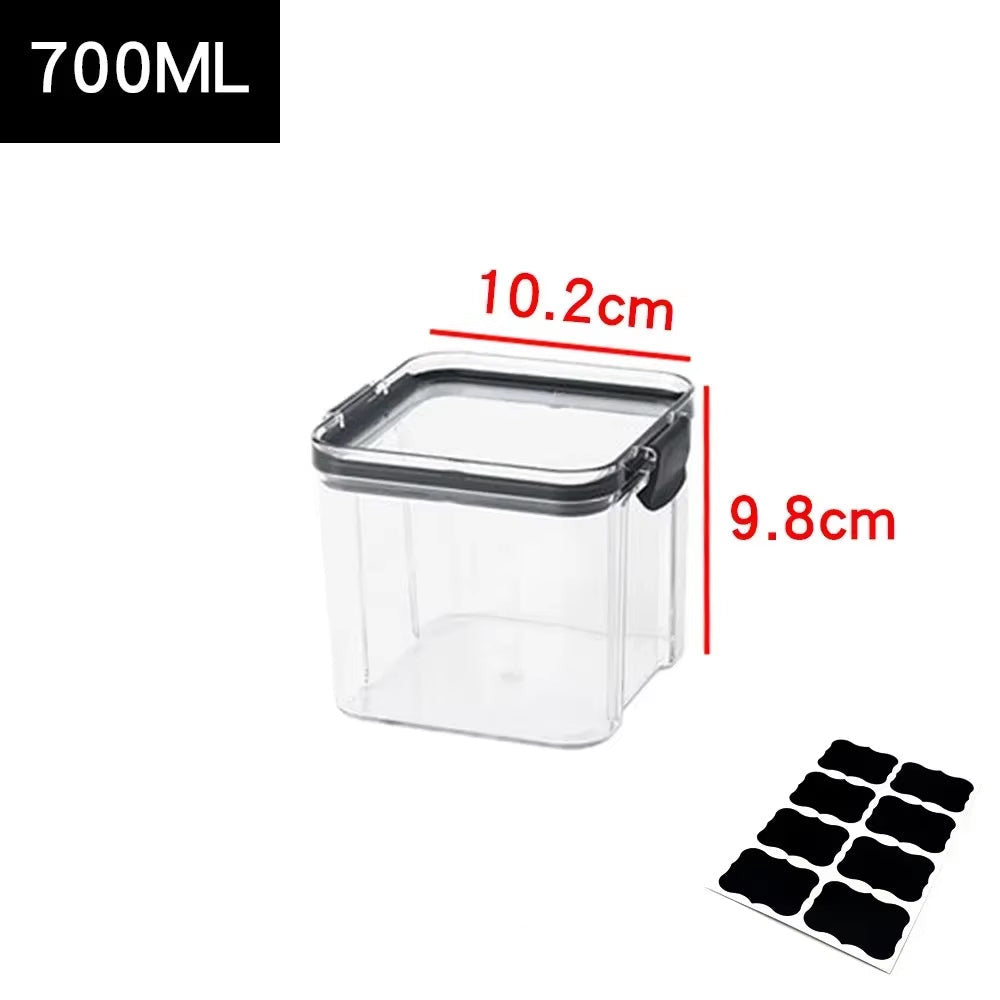 Food Storage Containers Kitchen Storage Organization Kitchen Storage Box Ducts Jars for Kitchen PET Food Container Box Lid