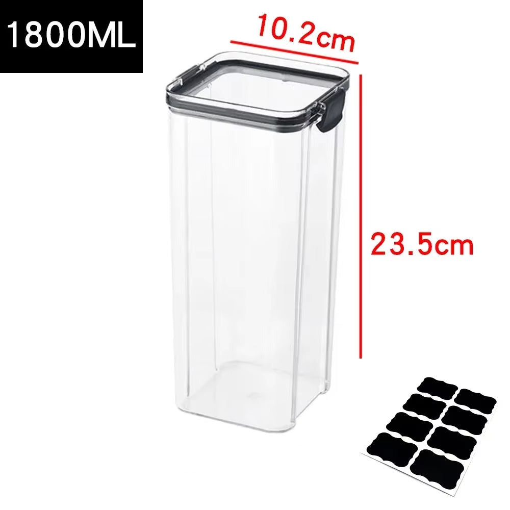 Food Storage Containers Kitchen Storage Organization Kitchen Storage Box Ducts Jars for Kitchen PET Food Container Box Lid