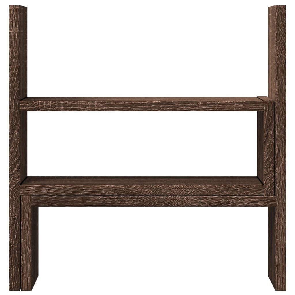 Schreibtisch-Organizer Verstellbar Eichen-Optik 40X17X41 Cm