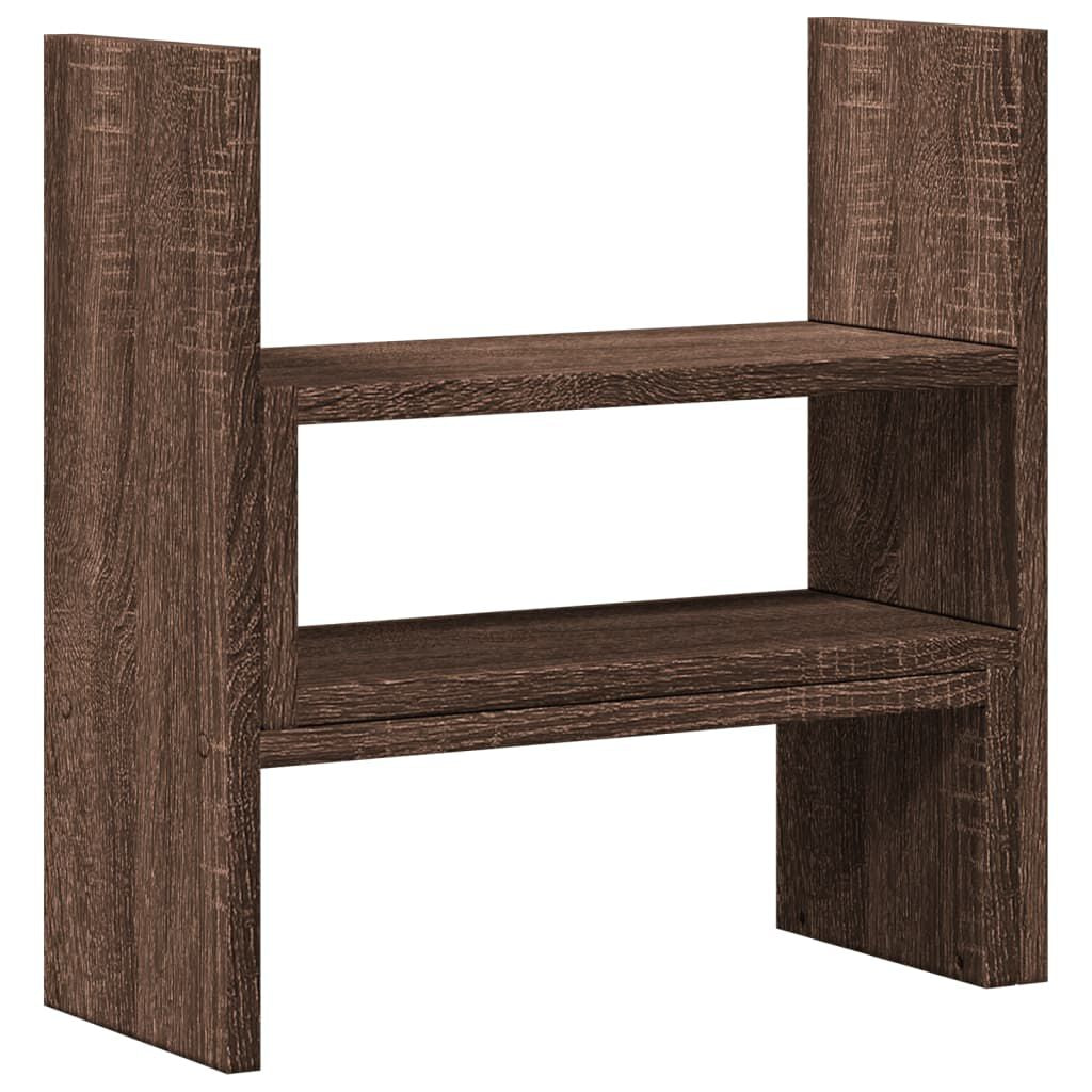 Schreibtisch-Organizer Verstellbar Eichen-Optik 40X17X41 Cm