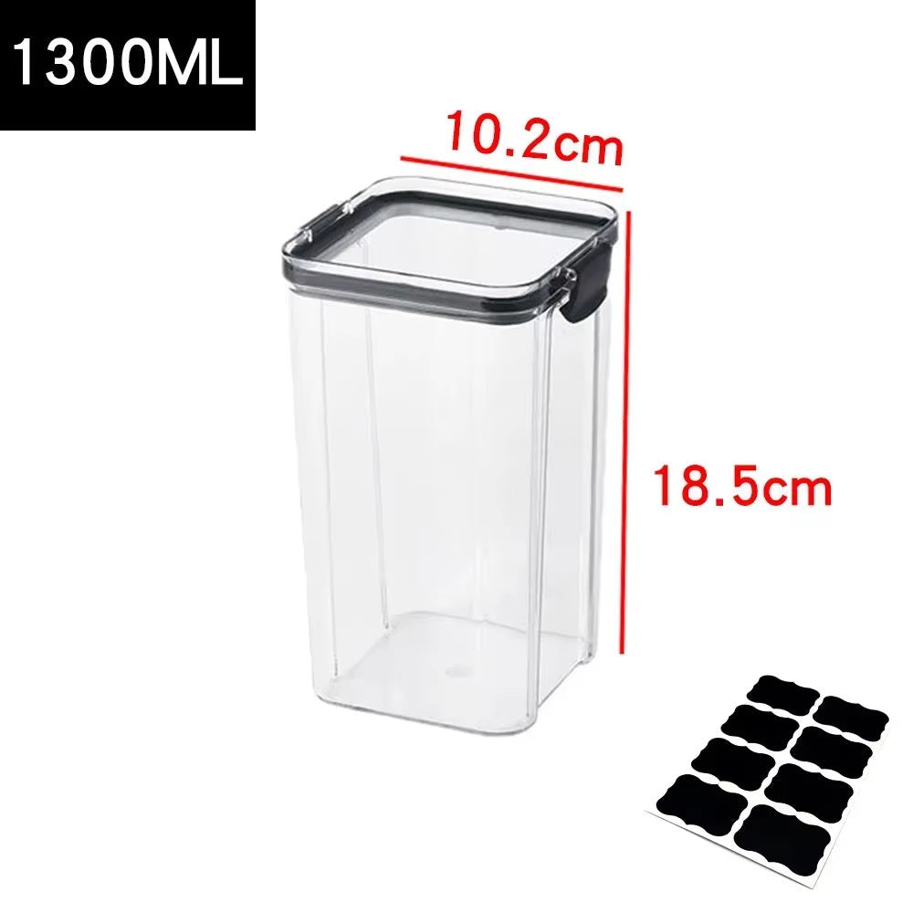 Food Storage Containers Kitchen Storage Organization Kitchen Storage Box Ducts Jars for Kitchen PET Food Container Box Lid