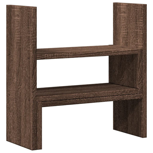 Schreibtisch-Organizer Verstellbar Eichen-Optik 40X17X41 Cm