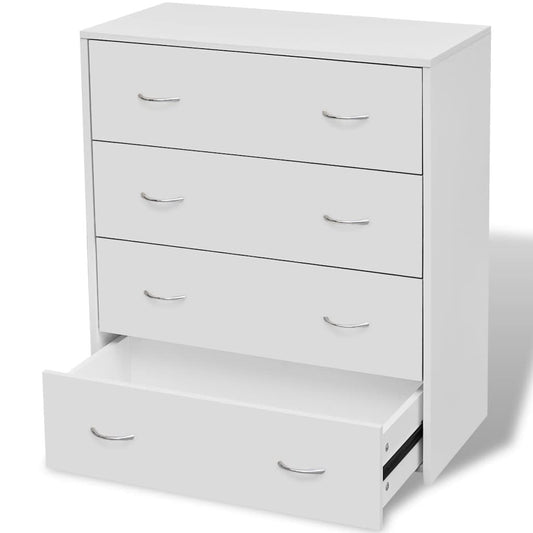 Kommode Mit 4 Schubladen 60×30,5×71 Cm Weiß