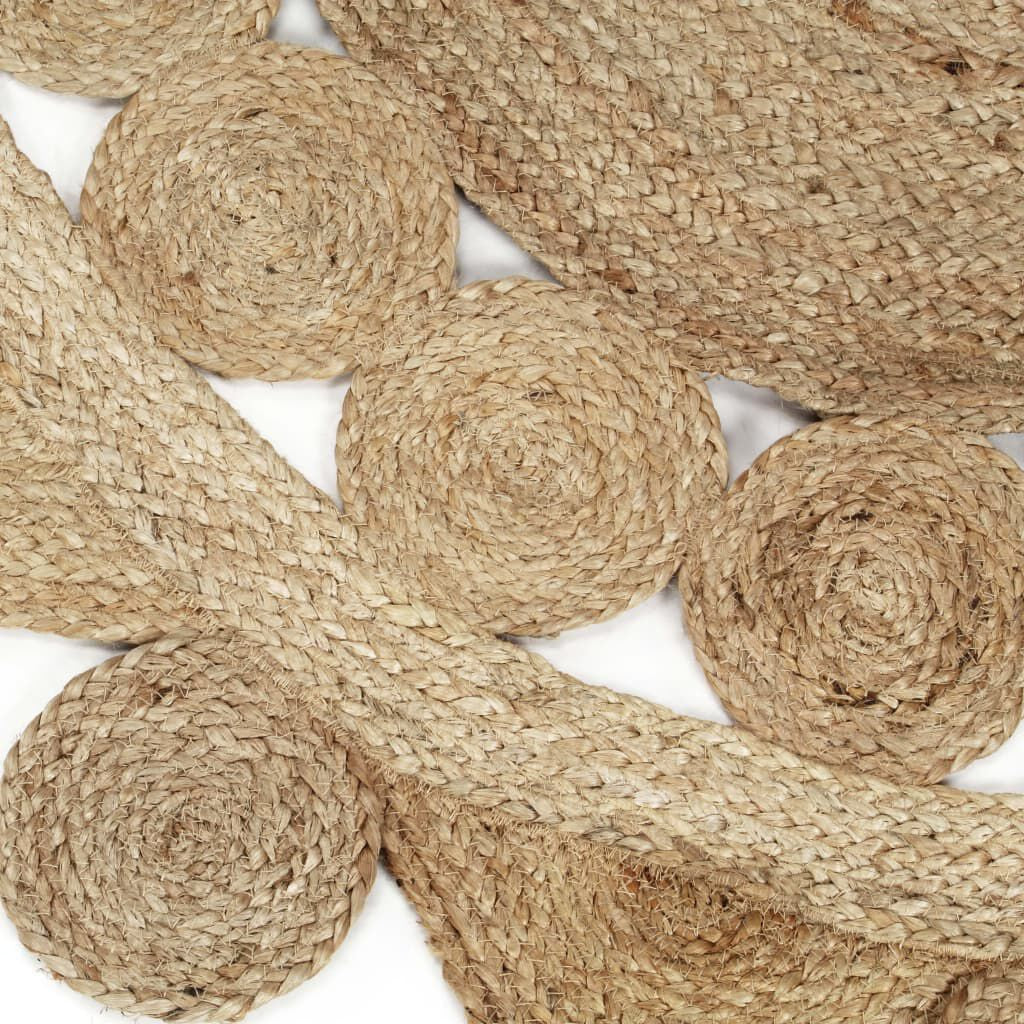 Teppich Handgefertigt Jute Geflochten 90 Cm