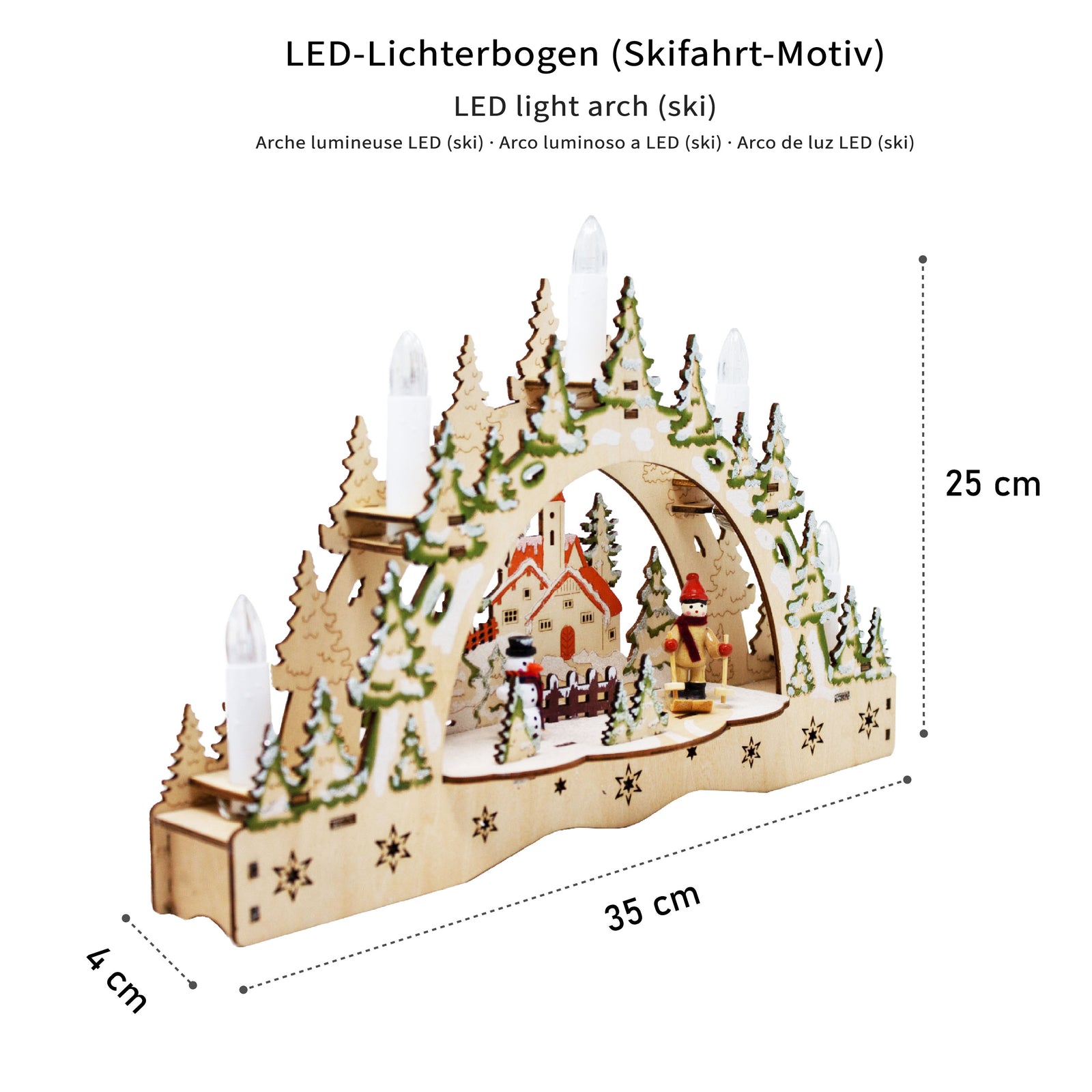 Schwibbogen Kerzenbogen Lichterbogen Led-Beleuchtun
