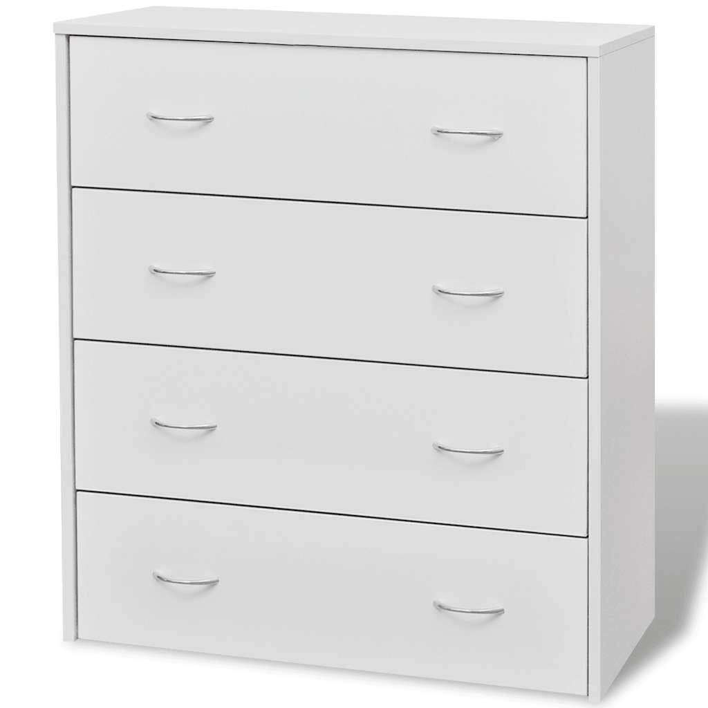 Kommode Mit 4 Schubladen 60×30,5×71 Cm Weiß